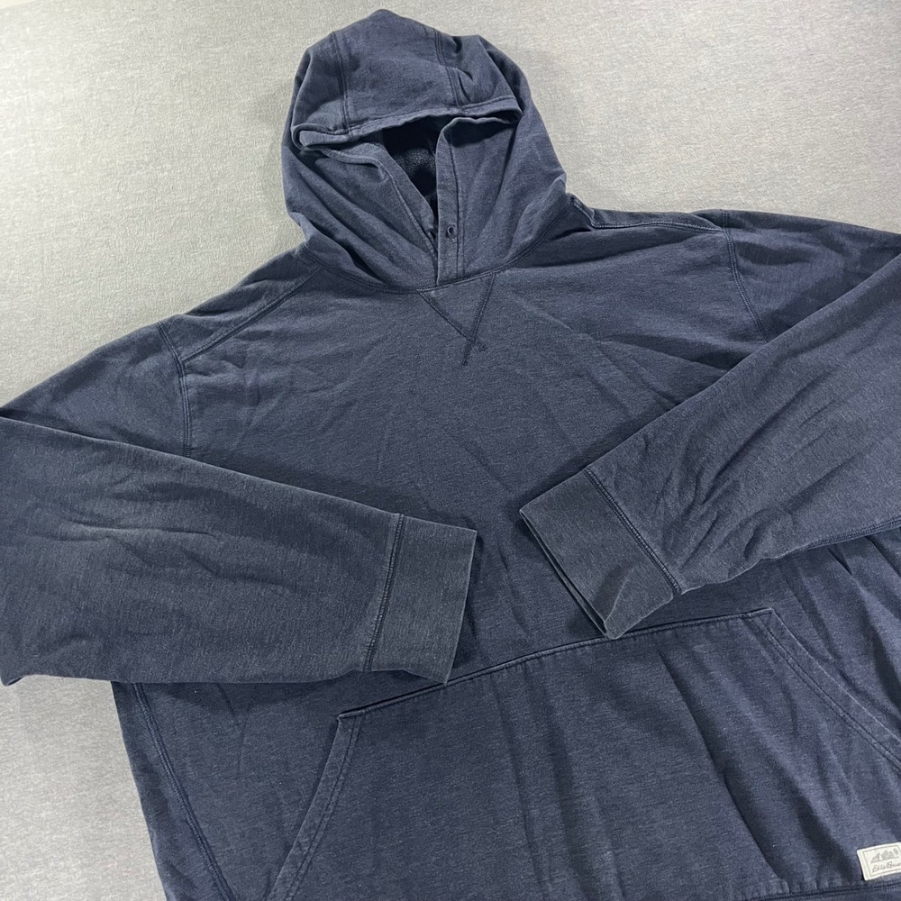 Eddie Bauer Mens XXL Navy Blue Everyday Pullover Hoodie Sweatshirt 1532173